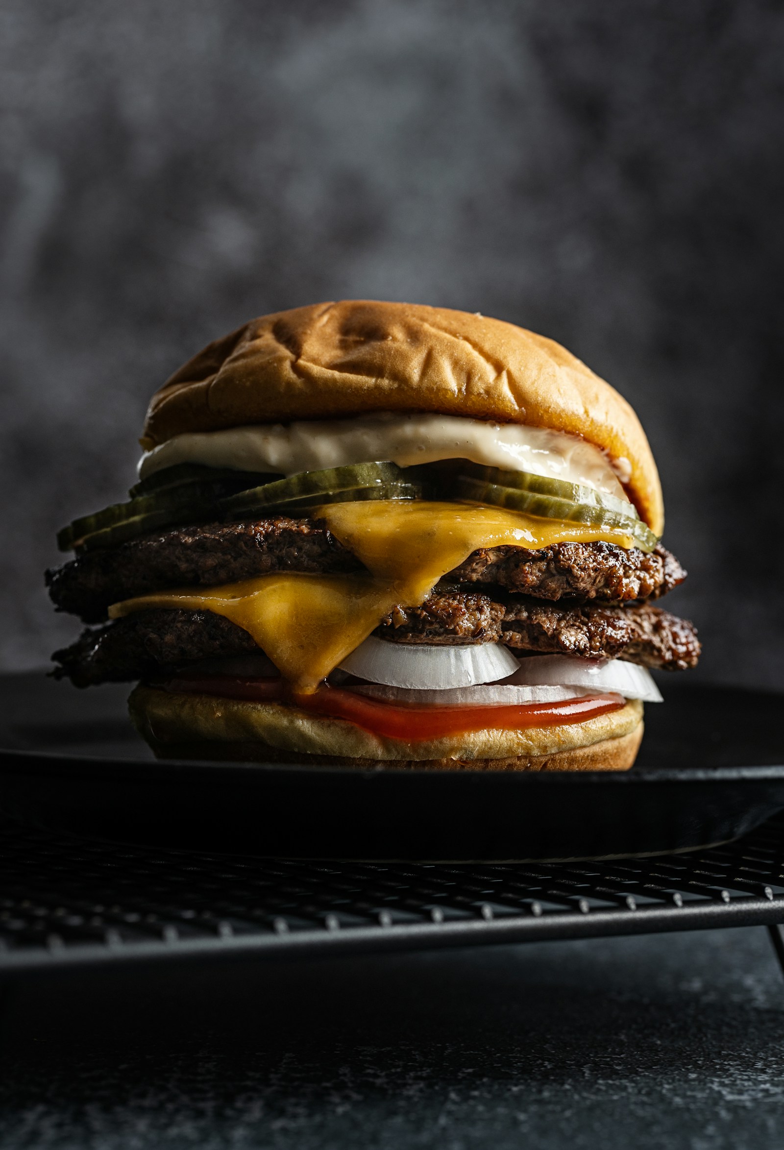 Burger serving suggestion